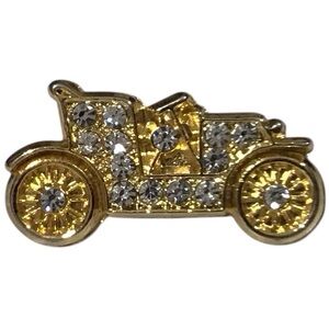 Model T Pin Classic Car Rhinestone Automobile Lapel Hat Costume Jewelry Vintage
